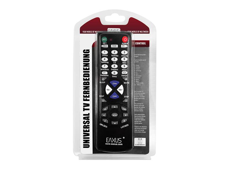 Eaxus Universal TV Kaukosäädin, 10 laitetta, musta Eaxus Universal TV Kaukosäädin, 10 laitetta, musta
